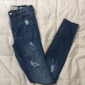 High rise super skinny jeans